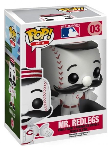 POP! MLB - Mr. Redlegs figure by Funko, produced by Funko. Packaging.