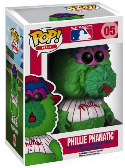 POP! MLB - Phillie Phanatic figure by Funko, produced by Funko. Packaging.