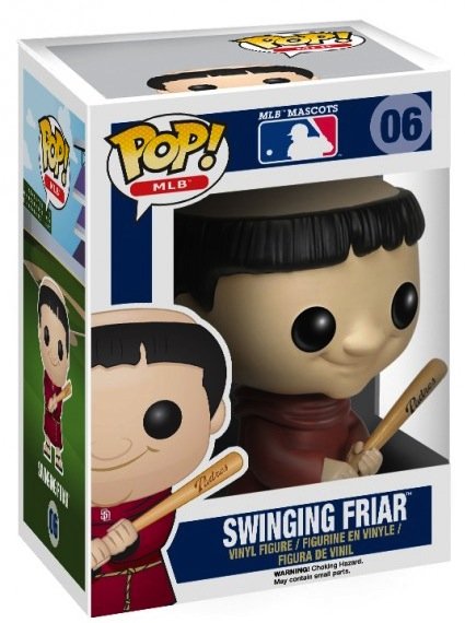 POP! MLB - Swinging Friar figure by Funko, produced by Funko. Packaging.
