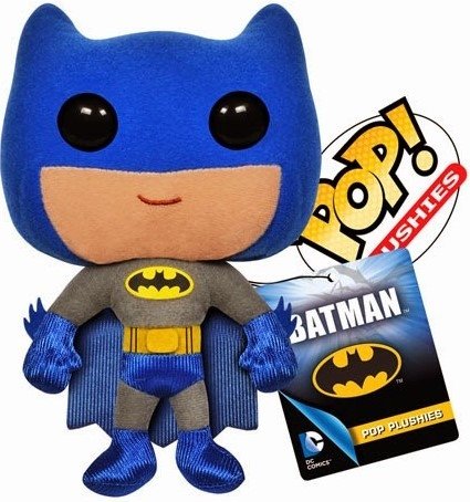 POP! Plushies - Batman figure by Dc Comics, produced by Funko. Front view.