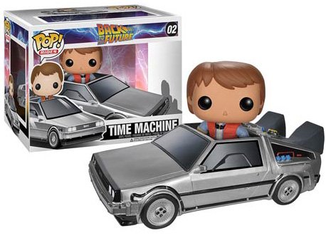 POP! Rides - Back to the Future: Time Machine figure, produced by Funko. Packaging.