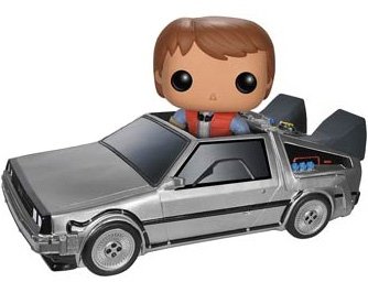 POP! Rides - Back to the Future: Time Machine figure, produced by Funko. Front view.