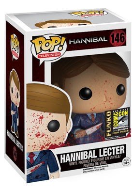 POP! Television - Hannibal Lecter figure, produced by Funko. Packaging.