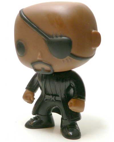 POP! The Avengers - Nick Fury figure by Marvel, produced by Funko. Side view.