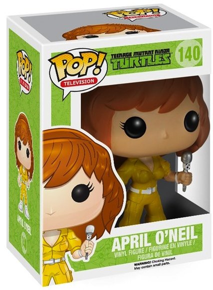POP! TMNT - April ONeil figure by Funko, produced by Funko. Packaging.