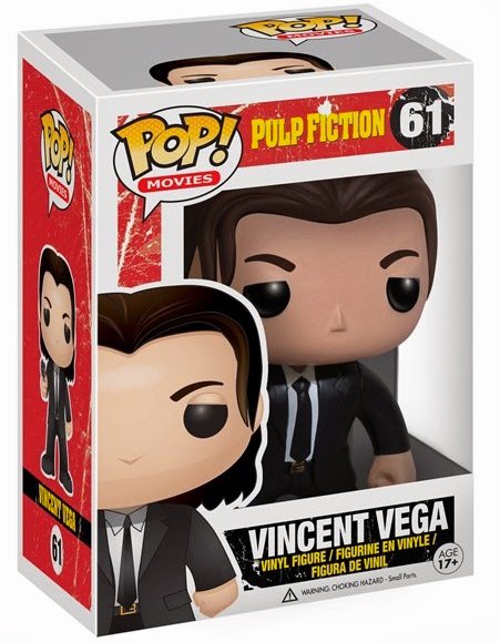 POP! Pulp Fiction - Vincent Vega figure by Funko, produced by Funko. Packaging.