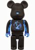 Project 1/6 Be@rbrick 400% - Black x Clear Blue