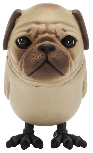 Pugbird  Dogbird figure, produced by Third Stage. Front view.