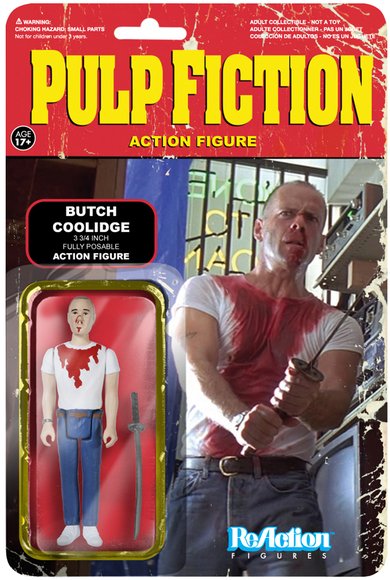 Pulp Fiction Action Figure - Butch Coolidge figure by Super7, produced by Funko. Packaging.