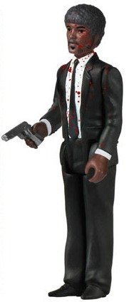 Pulp Fiction Action Figure - Jules Winnfield  ( Blood Splattered) - SDCC 2014 figure by Super7, produced by Funko. Front view.