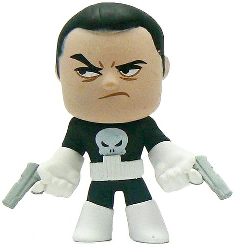 Punisher figure by Marvel, produced by Funko. Front view.