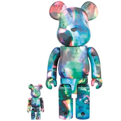 PUSHEAD BLUE WATER BE@RBRICK 100% figure, produced by Medicom Toy. Front view.