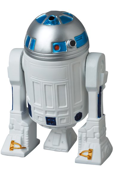 R2-D2 Star Wars Vintage Sofubi figure by Lucasfilm Ltd., produced by Medicom Toy. Back view.