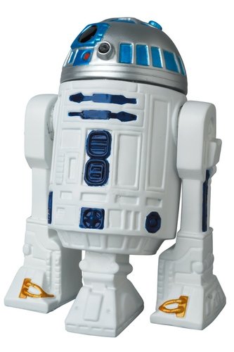 R2-D2 Star Wars Vintage Sofubi figure by Lucasfilm Ltd., produced by Medicom Toy. Front view.