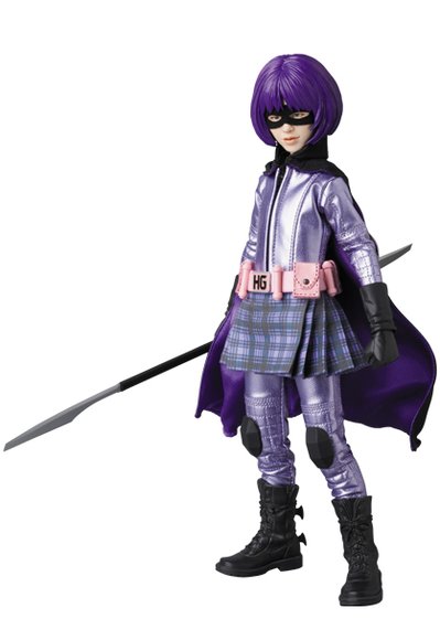 RAH HIT-GIRL (1 of his edition) figure, produced by Medicom Toy. Front view.