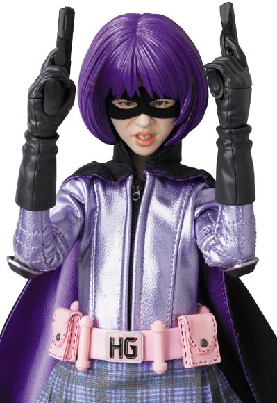 RAH HIT-GIRL (1 of his edition) figure, produced by Medicom Toy. Detail view.