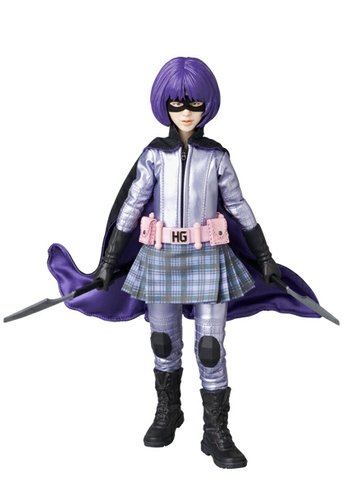 RAH HIT-GIRL (1 of his edition) figure, produced by Medicom Toy. Front view.