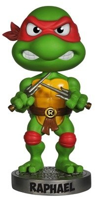 Raphael figure by Nickelodeon, produced by Funko. Front view.
