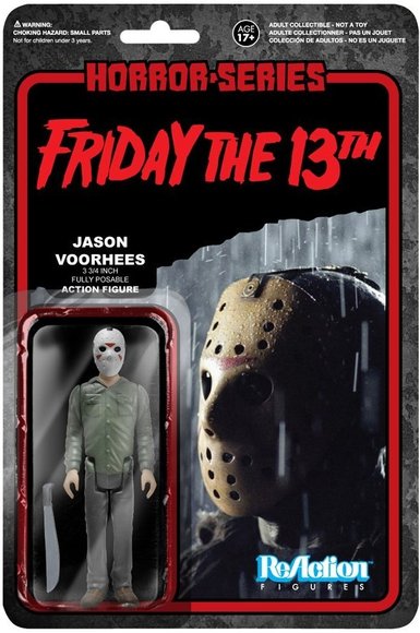 ReAction Horror Series - Friday the 13th Jason Voorhees figure by Super7, produced by Funko. Packaging.