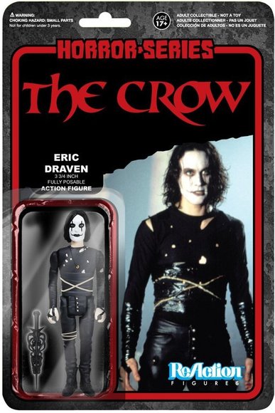 ReAction Horror Series - The Crow figure by Super7, produced by Funko. Packaging.