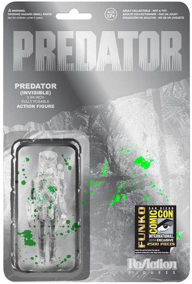 ReAction Predator - Invisible (Blood Splattered) figure by Super7, produced by Funko. Packaging.
