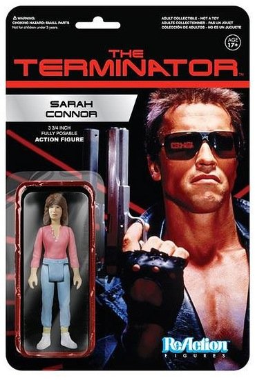 ReAction Terminator - Sarah Connor figure by Super7, produced by Funko. Packaging.