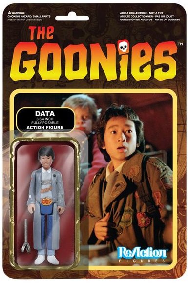 ReAction The Goonies - Data figure by Super7, produced by Funko. Packaging.