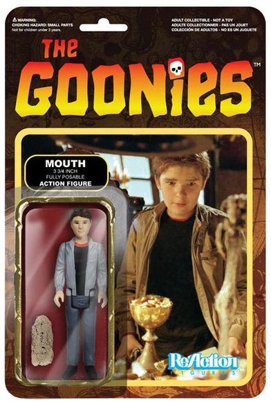 ReAction The Goonies - Mouth figure by Super7, produced by Funko. Packaging.