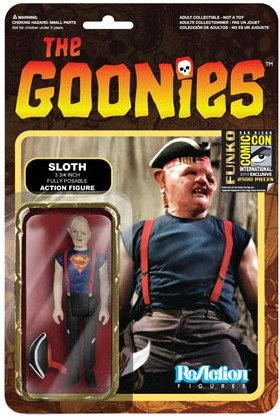 ReAction The Goonies - Sloth (SDCC 2014) figure by Super7, produced by Funko. Packaging.