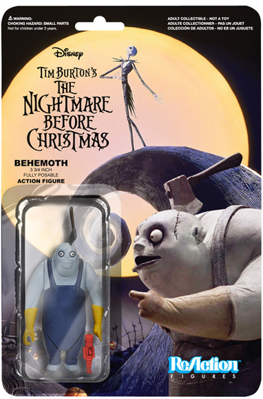 ReAction The Nightmare Before Christmas - Behemoth figure by Super7, produced by Funko. Packaging.