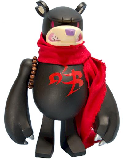 Knuckle Bear Tower Records Guardian figure by Touma, produced by Toy2R. Front view.