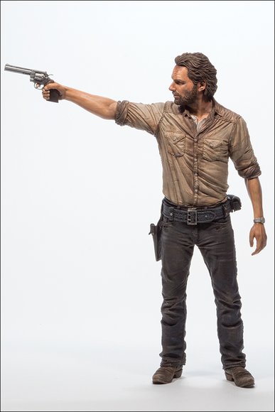 Rick Grimes Deluxe Figure figure by Todd Mcfarlane, produced by Mcfarlane Toys. Front view.