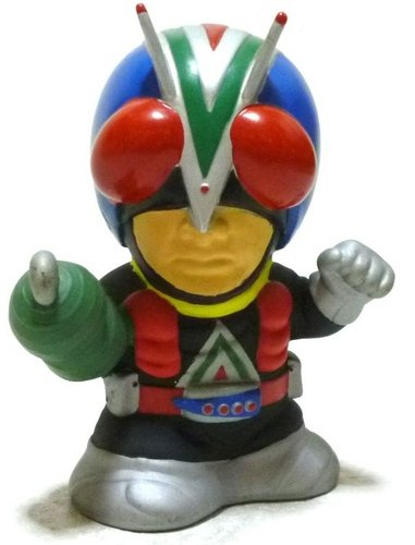 Riderman figure, produced by Banpresto. Front view.