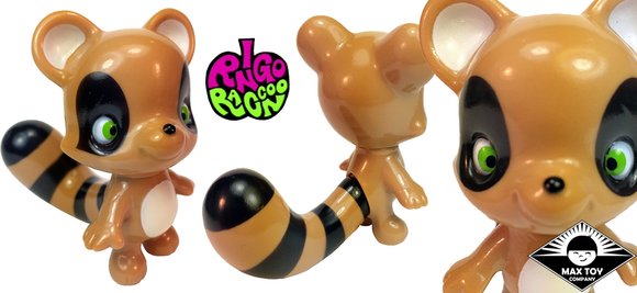 Ringo Racoon figure by Pico Pico, produced by Max Toy Co.. Detail view.