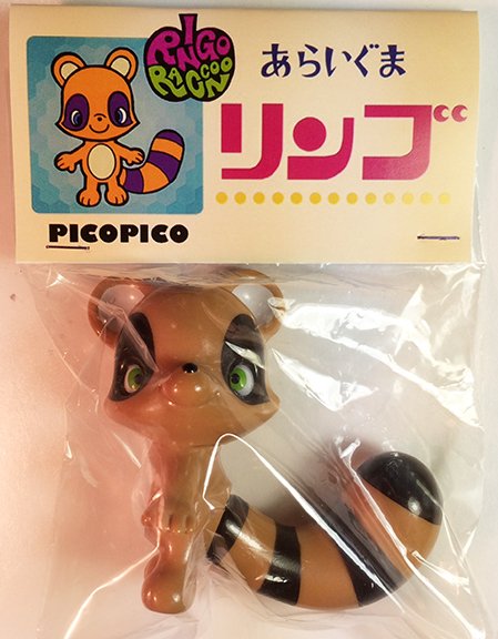 Ringo Racoon figure by Pico Pico, produced by Max Toy Co.. Packaging.
