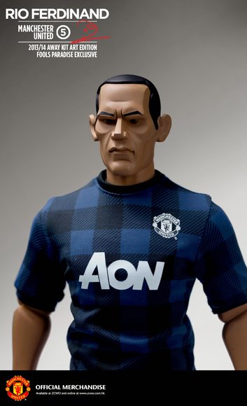 Rio Ferdinand figure by Alan Ng, produced by Zcwo. Detail view.