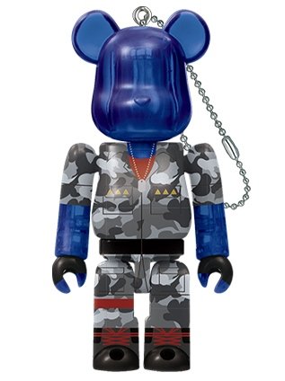 RIO MASON BUSUJIMA by Hypnosis Mic-Division Rap Battle BE@RBRICK 100% figure, produced by Medicom Toy. Front view.