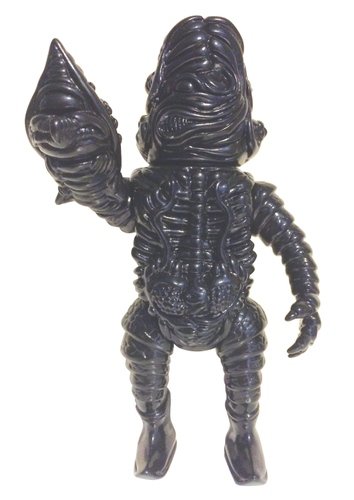 Salamander Joe - Black lucky bag figure by Paul Kaiju, produced by Self Produced. Front view.