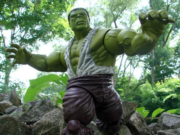 Savage Hulk figure by Marvel, produced by Marvel Select. Front view.