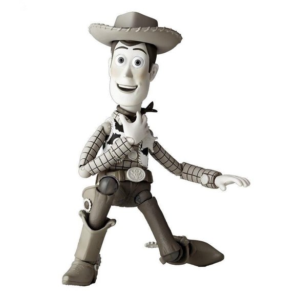 Revoltech No.010 Woody (Sepia) figure, produced by Kaiyodo. Front view.