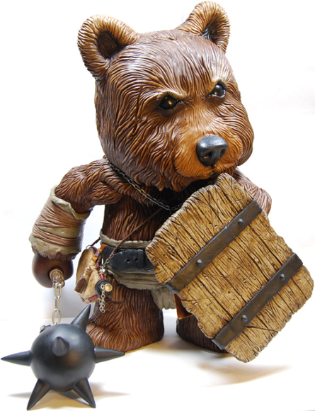 Scotty the Bearbarian  figure by Kevin Gosselin. Front view.