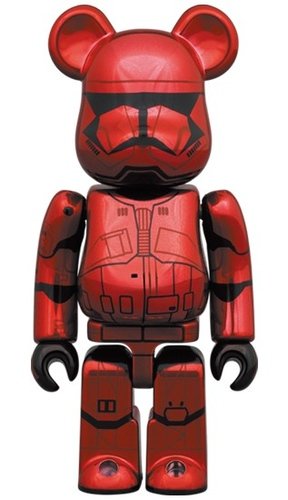 SITH TROOPER(TM) CHROME Ver. BE@RBRICK 100％ figure, produced by Medicom Toy. Front view.