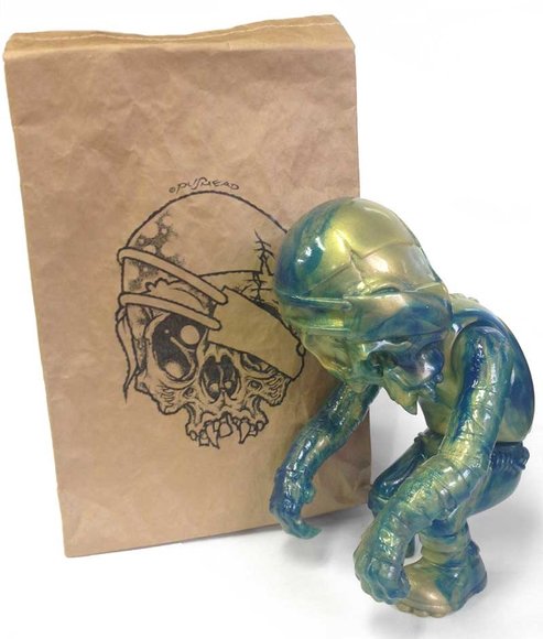 Skullpirate - XXX (SB Pushead Event Exclusive) figure by Pushead, produced by Secret Base. Packaging.