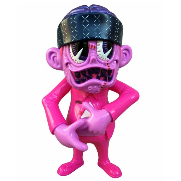 SKUM-kun Cherry 1.5 figure by Knuckle X Suicidal Tendencies, produced by Blackbook Toy. Front view.