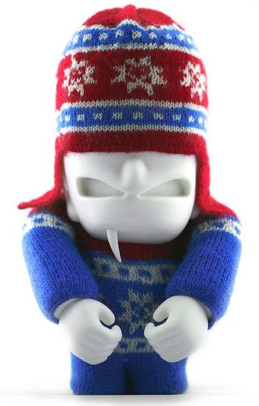 Snow-Print Sweater Prince figure by Qiu Dechun, produced by Nothing Studio. Front view.