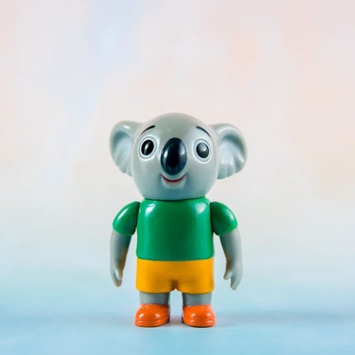 Snuggle Koala figure by Pointless Island, produced by Awesome Toy. Front view.