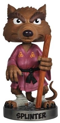 Splinter figure by Nickelodeon, produced by Funko. Front view.