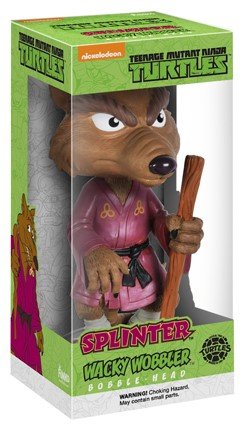 Splinter figure by Nickelodeon, produced by Funko. Packaging.