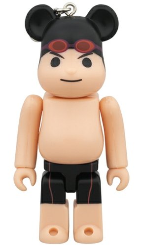 SPORTS - Swimming Be@rbrick 100% figure by Medicom Toy, produced by Medicom Toy. Front view.