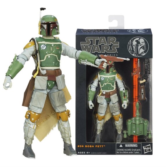 STAR WARS THE BLACK SERIES 6 BOBA FETT figure by Lucasfilm Ltd., produced by Hasbro. Packaging.